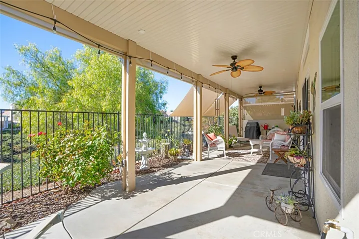 Huge lighted alumawood patio cover with 2 fans