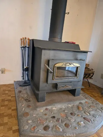 Standalone wood burning fireplace