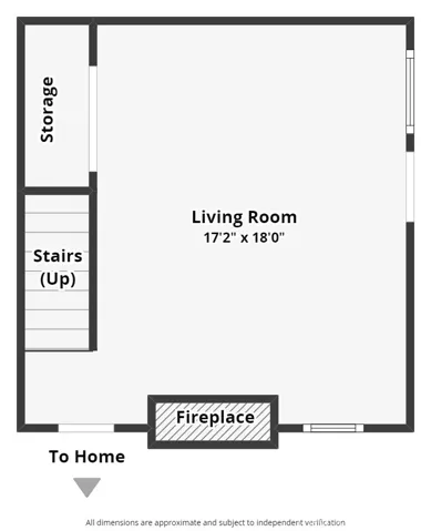 Downstairs rear living room & fireplace