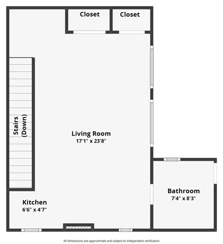 Upstairs rear bedroom & bath