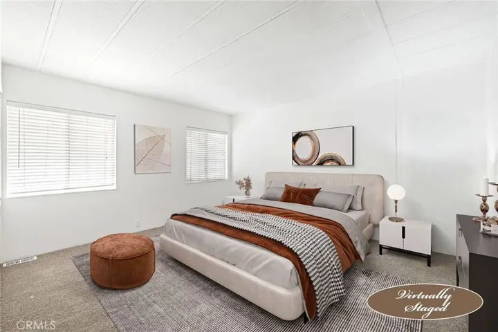 Virtually Staged Master Bedroom