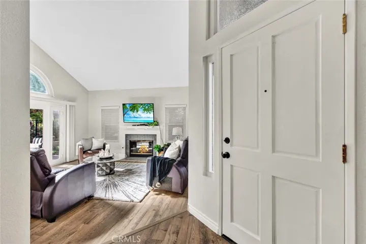 Step down into open living space