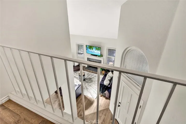 Upstairs Hallway Overlooks Living Room