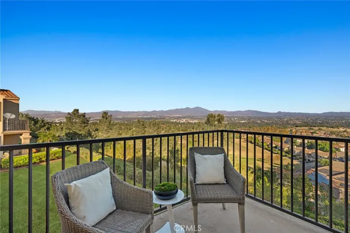 Breathtaking views out on the large balcony