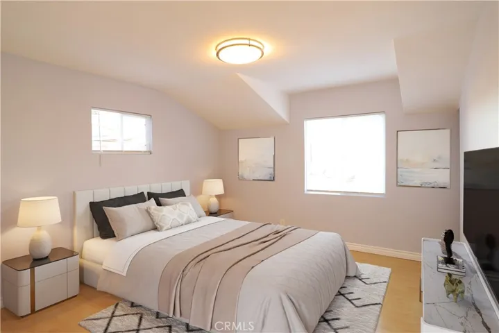 Master bedroom with virtual staging.
