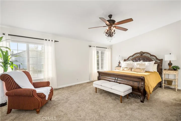 oversized primary bedroom.