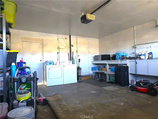 Garage, with laundry hooks ups