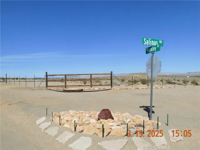Beautifully landscaped, SW corner of the property which is located on a PAVED ROAD!!!  It's at the NE corner of Hinkley Rd. and Salinas Rd.