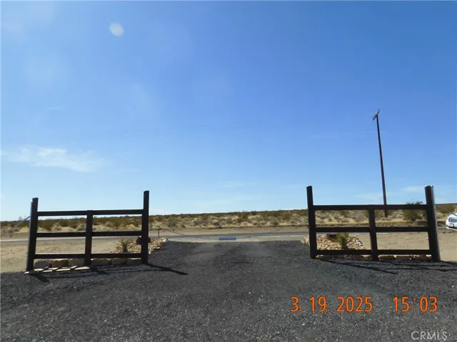 From inside the property, looking west across Hinkley Road