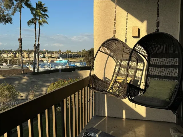 Patio with panoramic water views