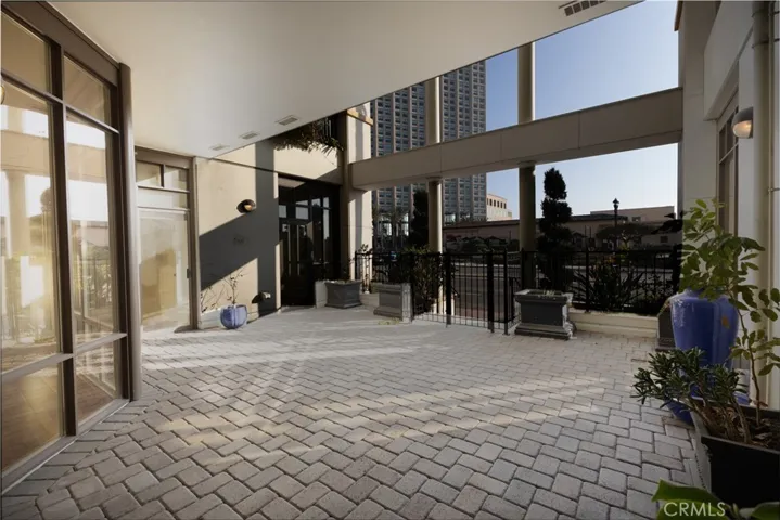 Lobby level, large private patio