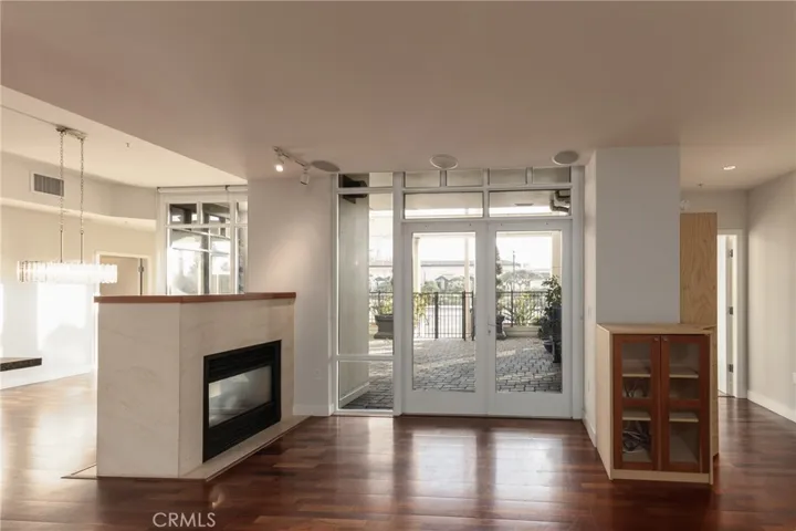 Living Room with view of large, private patio
