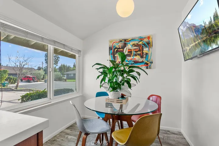 Cozy dining nook by kitchen