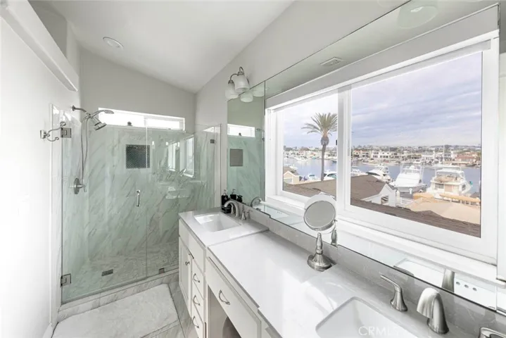 Master bathroom with beautiful bay views!