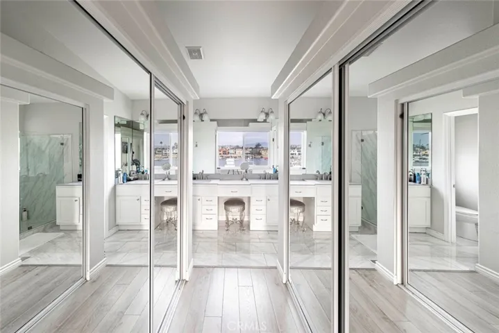Double master bedroom closets