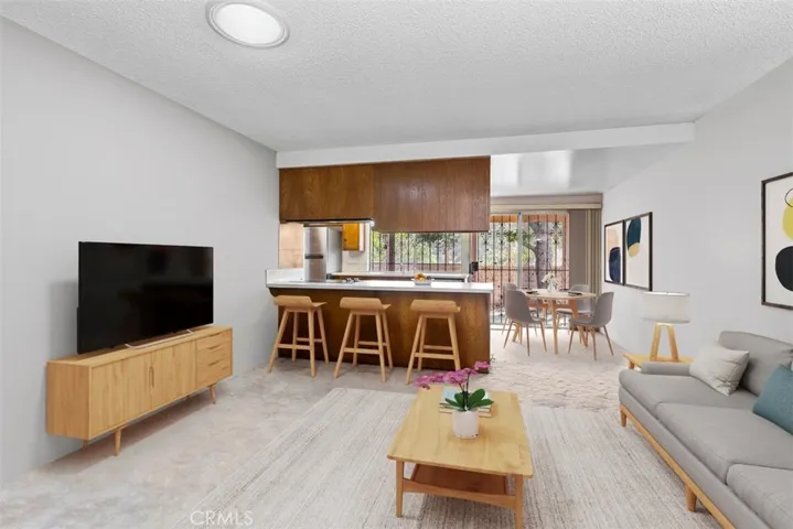 Virtually Staged Kitchen Family Room