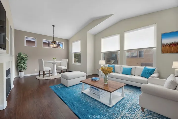 Living room and Dining room virtually staged.
