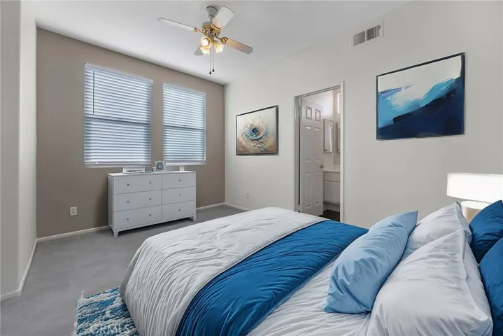 3rd Bedroom in Loft with Full Bathroom in Loft. Virtually Staged.