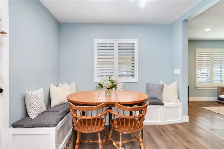 Kitchen Nook with built in storage bench