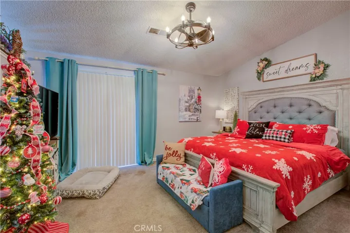 Master bedroom with patio access.
