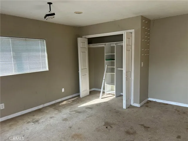 family room features closet