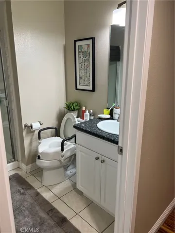 1st level bathroom with shower.