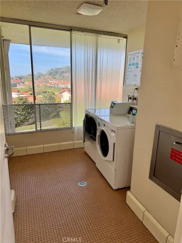 Laundry room across from elevator