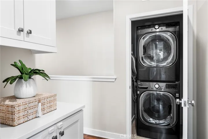 convenient upstairs laundry included