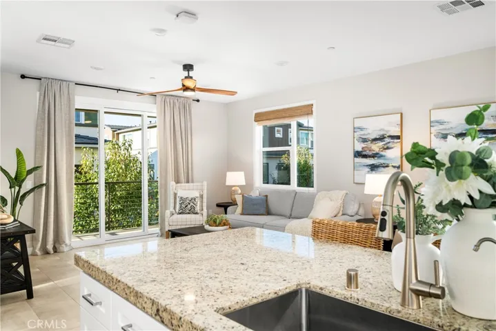 with recessed lighting throughout