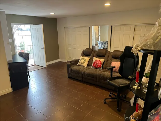 Garage used as a family living area.