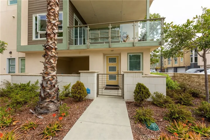 Enclosed front patio at entry.  (There are 2 outdoor areas.)