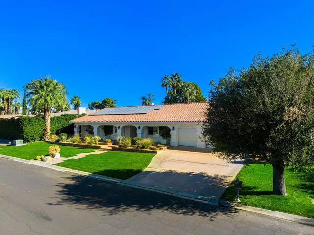Aerial view of the front of the house