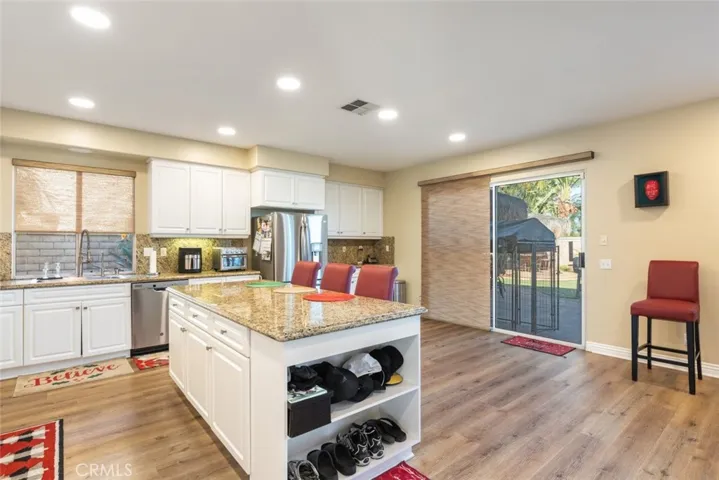 Expansive kitchen and a large island for cooking and gathering.