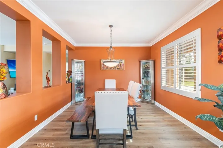 A warm and inviting dining room.