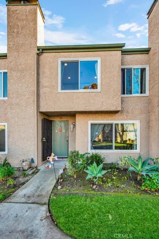 Front of home, dual pane windows