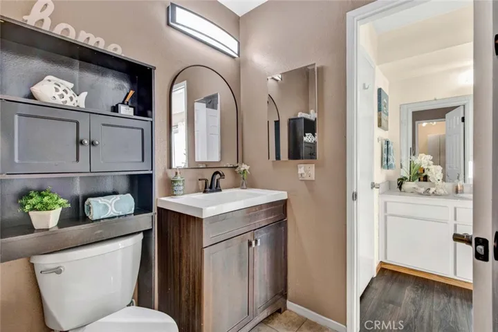 Jack and Jill bathroom with upgraded vanity area