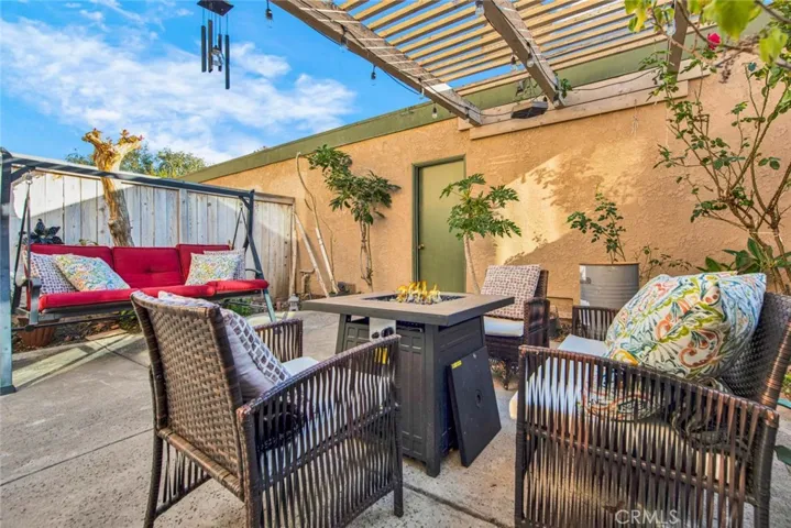 Private enclosed patio with direct access to garage