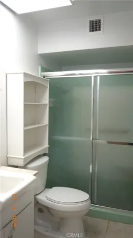 Primary bath has stall shower.