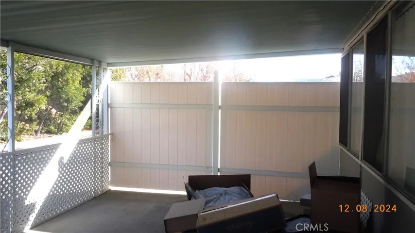 Side view from the enclosed lanai.