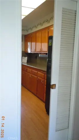 Kitchen design retained the "pocket door,"
