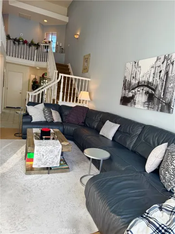 Cozy family room with fireplace