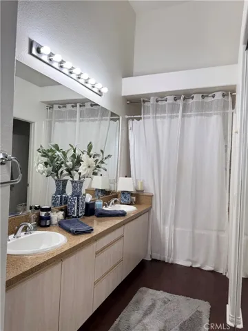 Master bathroom with double sink