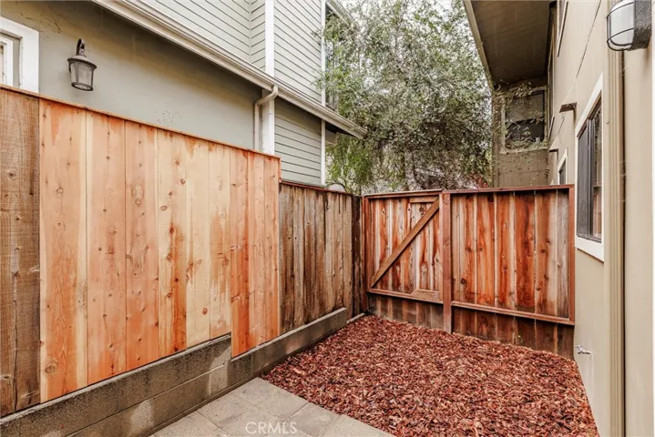Private & fenced backyard.