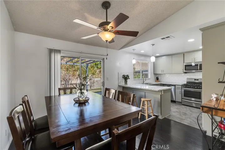 Spacious dining area