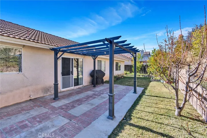 Patio in the backyard
