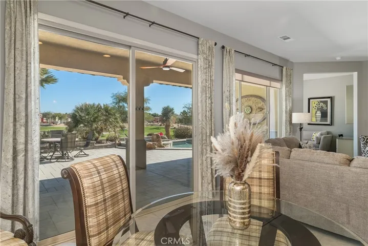All exterior windows face the gold course and gorgeous exterior pool, spa and fire pit. gold course views galore!