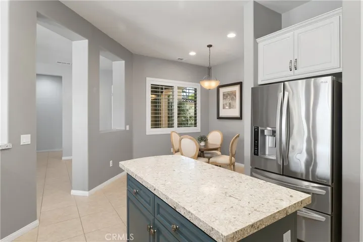 view of the cozy casual eating area in kitchen also has a nice size pantry.