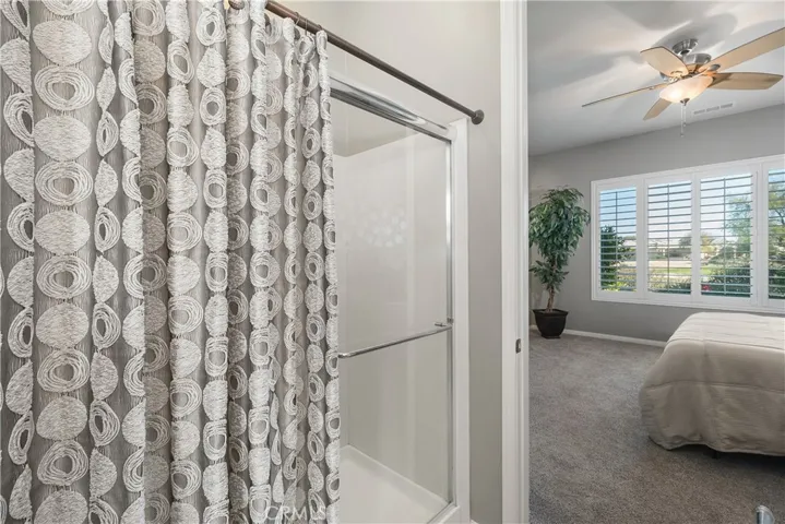 Large walk in shower.