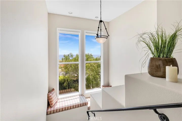 Ocean views from the staircase.