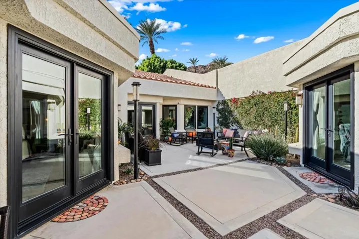 A spacious courtyard